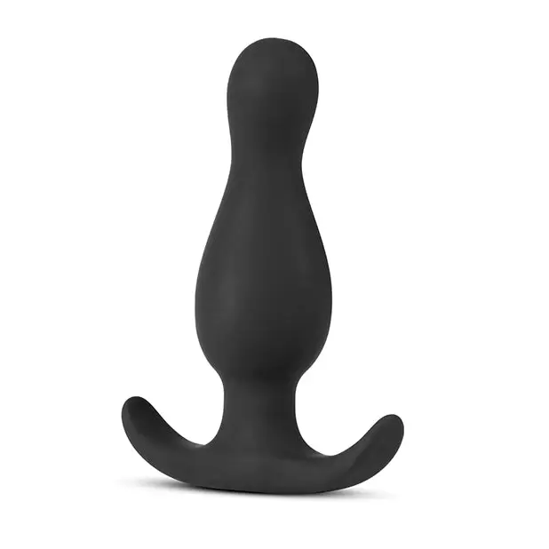 Blush Anal Adventures Platinum Silicone Curve Plug - Black - Butt Plug