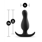 Blush Anal Adventures Platinum Silicone Curve Plug - Black - Butt Plug