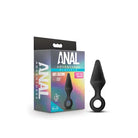 Blush Anal Adventures Platinum Silicone Loop Plug - Black / Medium - Butt Plug