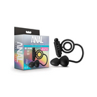 Blush Anal Adventures Platinum Silicone Anal Plug with Vibrating Cock Ring - Black - Cock Ring and Plug