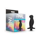 Blush Anal Adventures Platinum Silicone Rechargeable Vibrating Prostate Massager Black