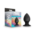 Blush Anal Adventures Platinum Silicone Anal Stout Plug - Black / Large - Butt Plug