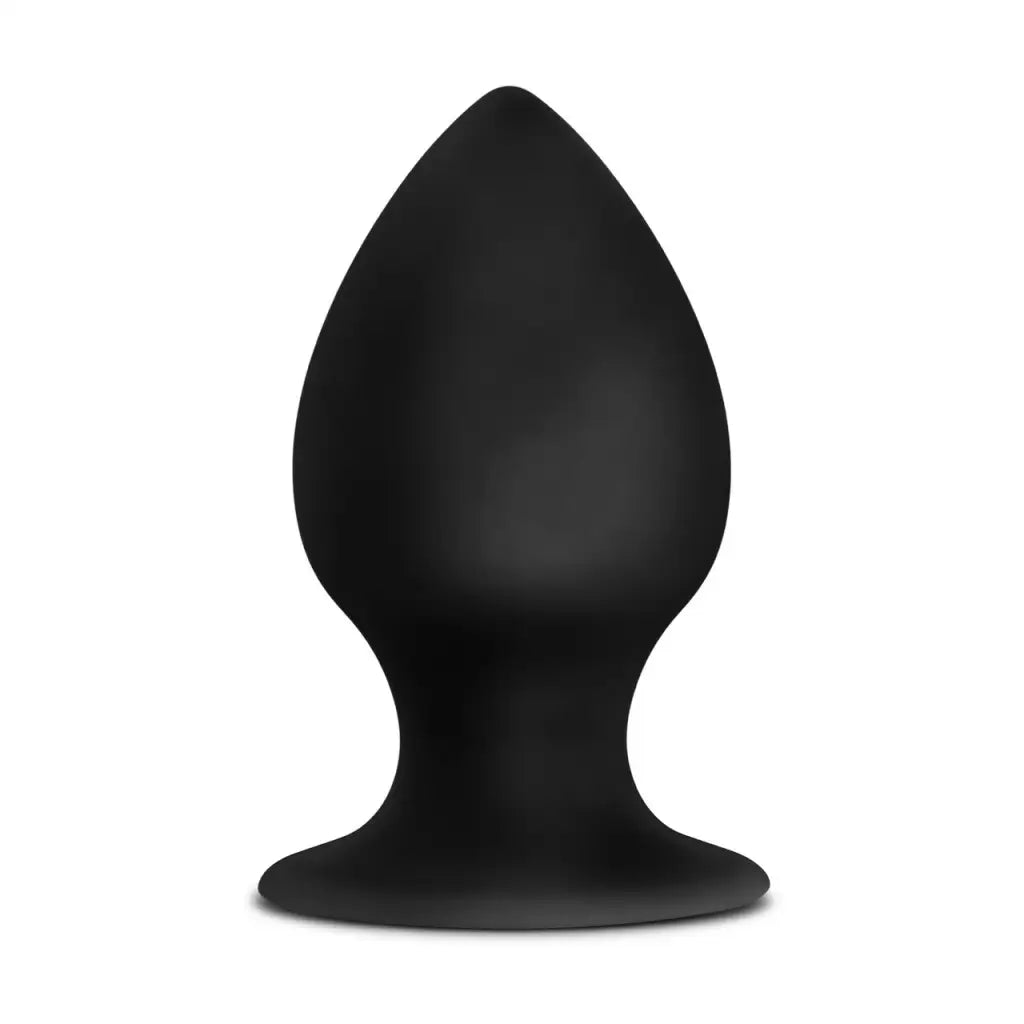 Blush Anal Adventures Platinum Silicone Anal Stout Plug - Black / Large - Butt Plug