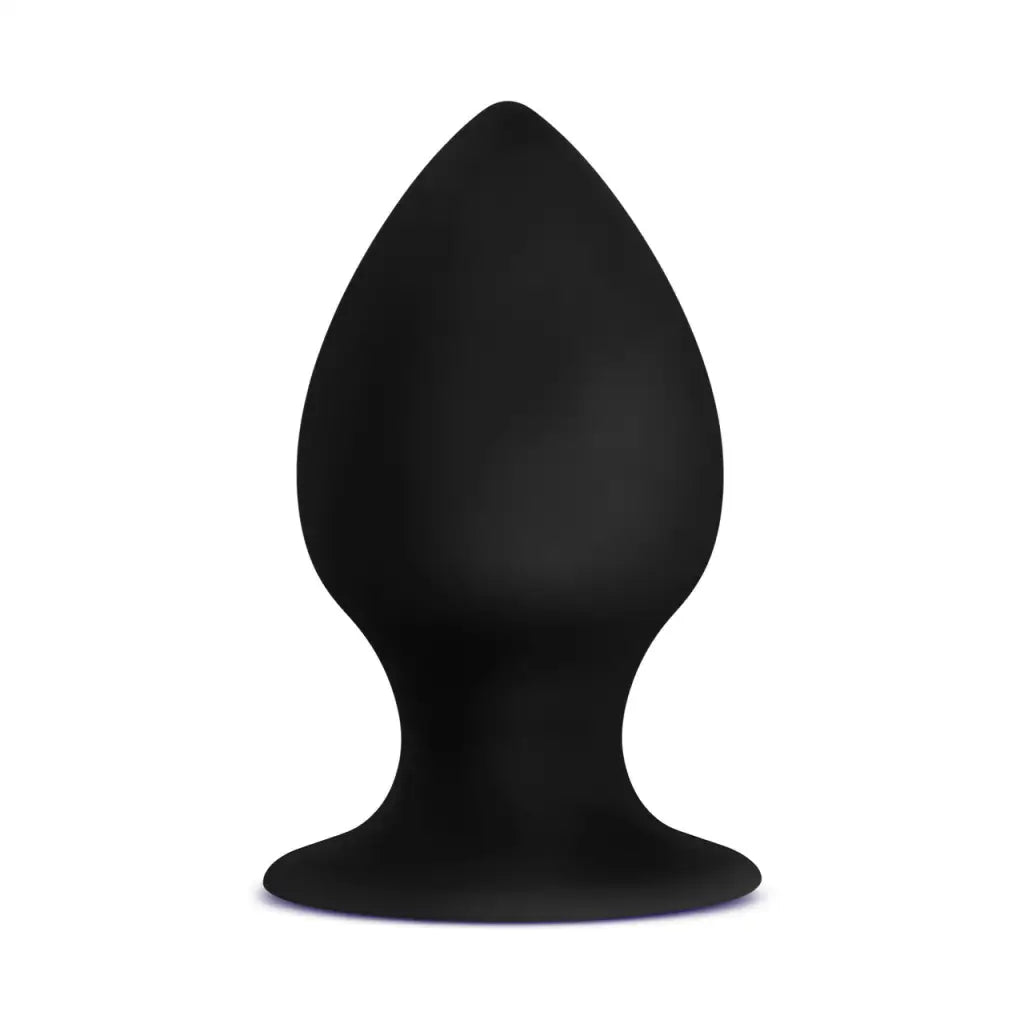 Blush Anal Adventures Platinum Silicone Anal Stout Plug - Black / Large - Butt Plug