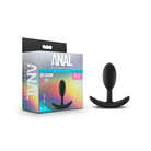 Blush Anal Adventures Platinum Silicone Weighted Vibra Slim Plug - Black / Small - Butt Plug