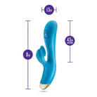 Blush Aria Arousing AF Rabbit Vibrator - Blue - Rabbit