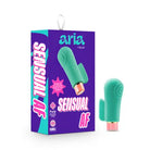 Blush Aria Sensual AF Rechargeable Silicone Mini Vibrator - Green - Bullet Vibrator