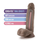 Blush Au Naturel 7 Dildo W/balls Chocolate ’ - Realistic Dildo