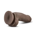 Blush Au Naturel 7 in. Fat Boy Posable Dual Density Dildo with Balls & Suction Cup Brown - Realistic Dildo