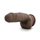 Blush Au Naturel 7 in. Fat Boy Posable Dual Density Dildo with Balls & Suction Cup Brown - Realistic Dildo