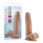 Blush Au Naturel 7 in. Posable Dual Density Dildo with Balls & Suction Cup Tan - Realistic Dildo