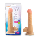 Close-up of Blush Au Naturel 7 in. Sam Posable Dual Density Dildo with Suction Cup