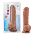 Blush Au Naturel Big Boy 10 in. Posable Dual Density Dildo with Balls & Suction Cup Tan - Realistic Dildo