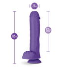 Blush Au Naturel Bold Big John 11 in. Posable Dual Density Dildo with Balls & Suction Cup Pink - Purple - Realistic