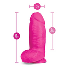 Blush Au Naturel Bold Chub 10 in. Posable Dual Density Dildo with Balls & Suction Cup Purple - Realistic Dildo