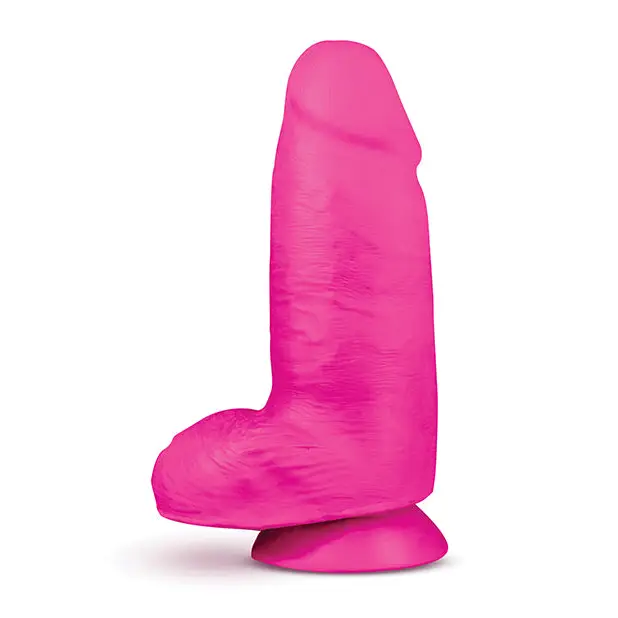 Blush Au Naturel Bold Chub 10 in. Posable Dual Density Dildo with Balls & Suction Cup Purple - Realistic Dildo