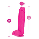 Blush Au Naturel Bold Huge 10 in. Posable Dual Density Dildo with Balls & Suction Cup Pink - Pink - Realistic Dildo