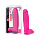 Blush Au Naturel Bold Huge 10 in. Posable Dual Density Dildo with Balls & Suction Cup Pink - Pink - Realistic Dildo