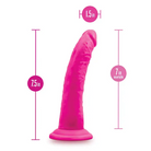 Blush Au Naturel Bold Jack 7 in. Posable Dual Density Dildo with Suction Cup Purple - Realistic Dildo