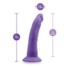 Blush Au Naturel Bold Jack 7 in. Posable Dual Density Dildo with Suction Cup Purple - Realistic Dildo