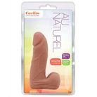 Blush Au Naturel Carlito 5’ dual density dildo with balls in retail packaging