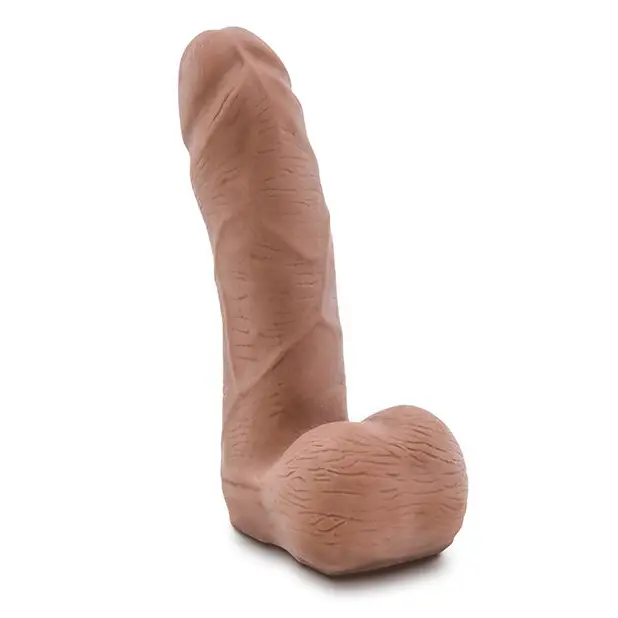 Blush Au Naturel Carlito 5’ Posable Dual Density Dildo with Balls Tan - realistic feel