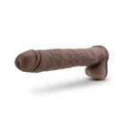 Blush Au Naturel Daddy 14 in. Posable Dual Density Dildo with Balls & Suction Cup Beige - Realistic Dildo