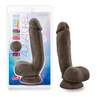 Blush Au Naturel Jerome 8.5 in. Posable Dual Density Dildo with Balls & Suction Cup Brown - Realistic Dildo