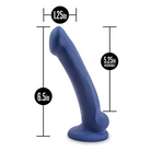 Blush Avant D10 Ergo Mini 7 in. Dual Density Silicone Dildo with Suction Cup Indigo - Realistic Dildo