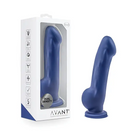 Blush Avant D8 Ergo 7.5 in. Dual Density Silicone Dildo with Suction Cup Indigo - Realistic Dildo