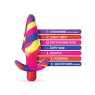 Blush Avant Free Spirit Silicone Vibrating Anal Plug - Rainbow - Powered Butt Plug