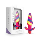 Blush Avant Free Spirit Silicone Vibrating Anal Plug - Rainbow - Powered Butt Plug