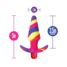 Blush Avant Free Spirit Silicone Vibrating Anal Plug - Rainbow - Powered Butt Plug