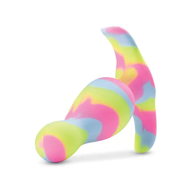 Blush Avant Kaleido Silicone Anal Plug Lime with smooth, tapered head and vibrant swirls