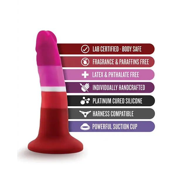 Blush Avant Pride P3 Beauty 5.5 in. Silicone Dildo with Suction Cup - Realistic Dildo