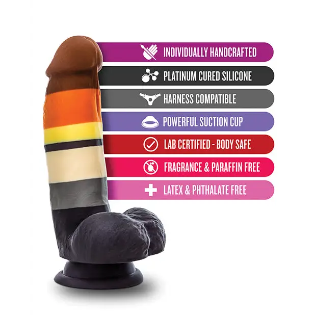 Blush Avant Pride P9 Bear 7 in. Silicone Dildo with Balls & Suction Cup - Realistic Dildo