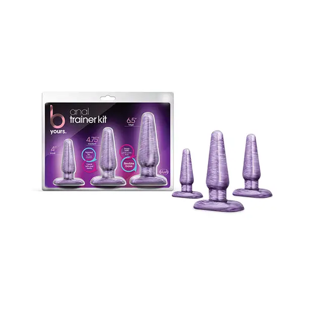 Blush B Yours 3-Piece Anal Trainer Kit Purple - Purple - Butt Plug