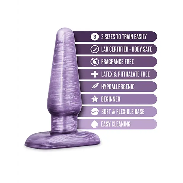 Blush B Yours 3-Piece Anal Trainer Kit Purple - Purple - Butt Plug