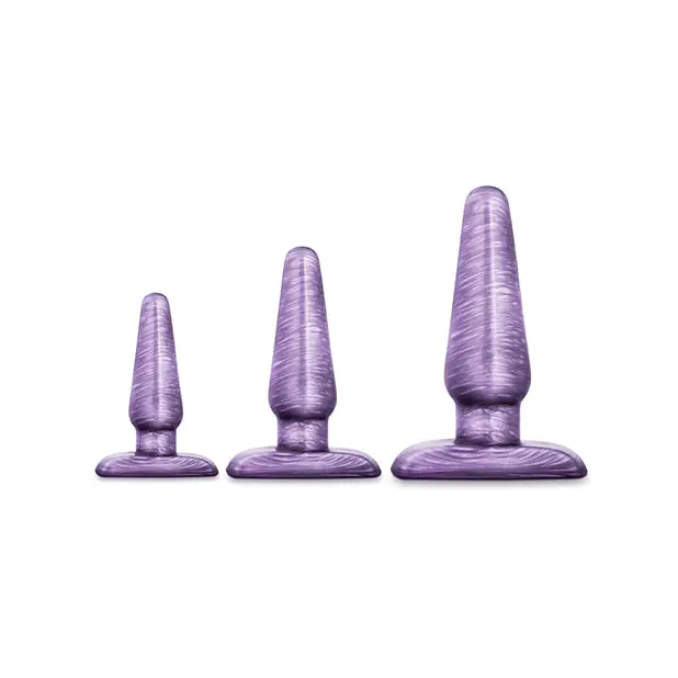 Blush B Yours 3-Piece Anal Trainer Kit Purple - Purple - Butt Plug