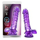 Blush B Yours Basic 8 Realistic 9 in. Dildo with Balls & Suction Cup Purple - Purple - Realistic Dildo