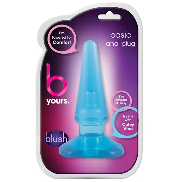 Blush B Yours Basic Anal Plug - Blue - Butt Plug