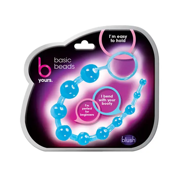 Blush B Yours Basic Beads 12.75 in. - Blue - Anal Beads