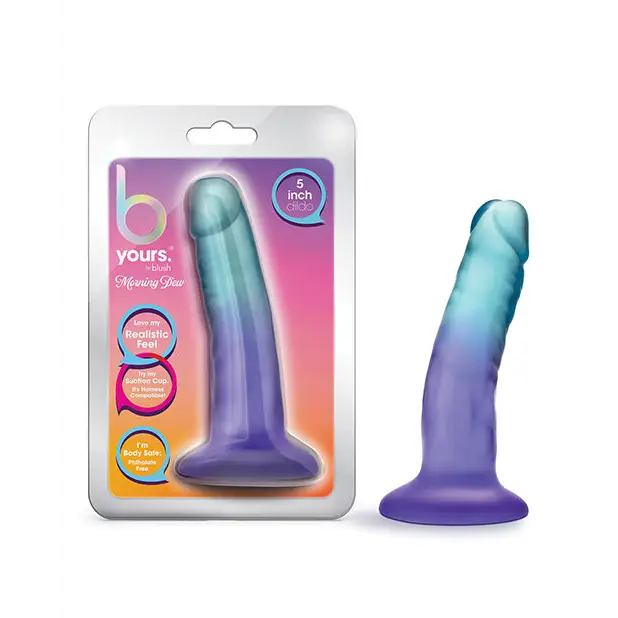 Blush B Yours Morning Dew 5 in. Dildo with Suction Cup Sapphire - Realistic Dildo