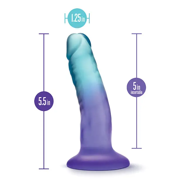 Blush B Yours Morning Dew 5 in. Dildo with Suction Cup Sapphire - Realistic Dildo