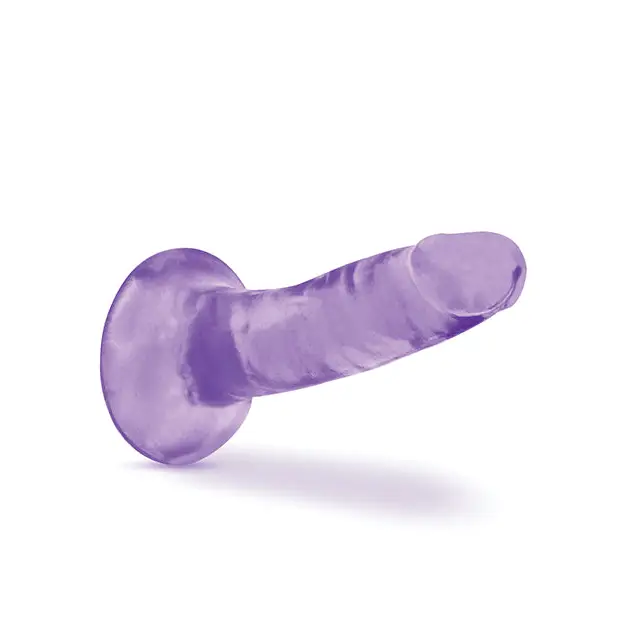 Purple silicone Hard ’n’ Happy dildo with suction cup from Blush B Yours Plus