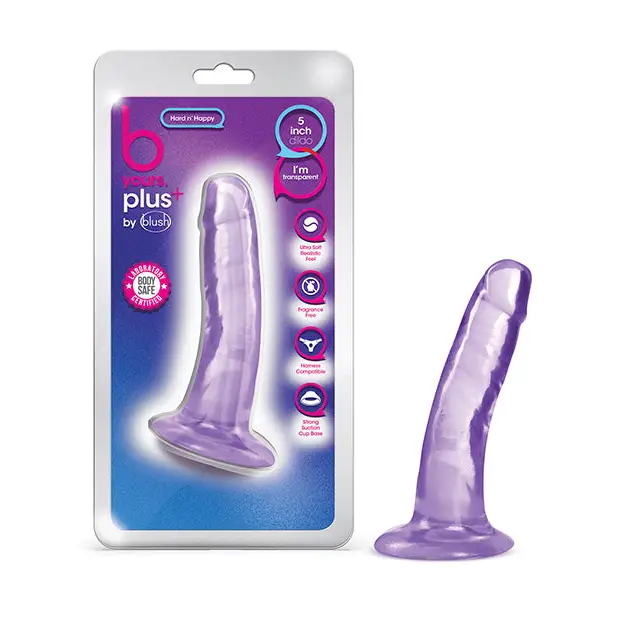 Blush B Yours Plus Hard ’n’ Happy 5’ Purple Silicone Dildo with Suction Cup