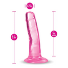 Pink silicone dildo with measurements. Blush B Yours Plus Hard ’n’ Happy 5 in. Dildo