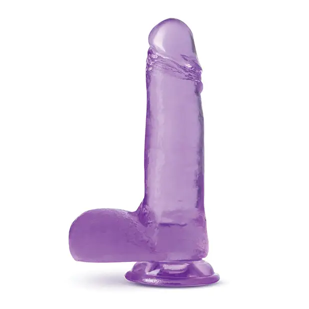 Blush B Yours Plus Rock n’ Roll 7 in. Dildo with Balls & Suction Cup Clear - Realistic Dildo