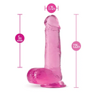 Blush B Yours Plus Rock n’ Roll 7 in. Dildo with Balls & Suction Cup Clear - Realistic Dildo