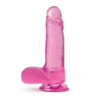 Blush B Yours Plus Rock n’ Roll 7 in. Dildo with Balls & Suction Cup Clear - Realistic Dildo